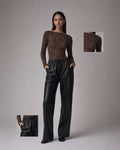 Noir Flow Leather Pants
