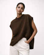 Ivory Ease Knit Vest