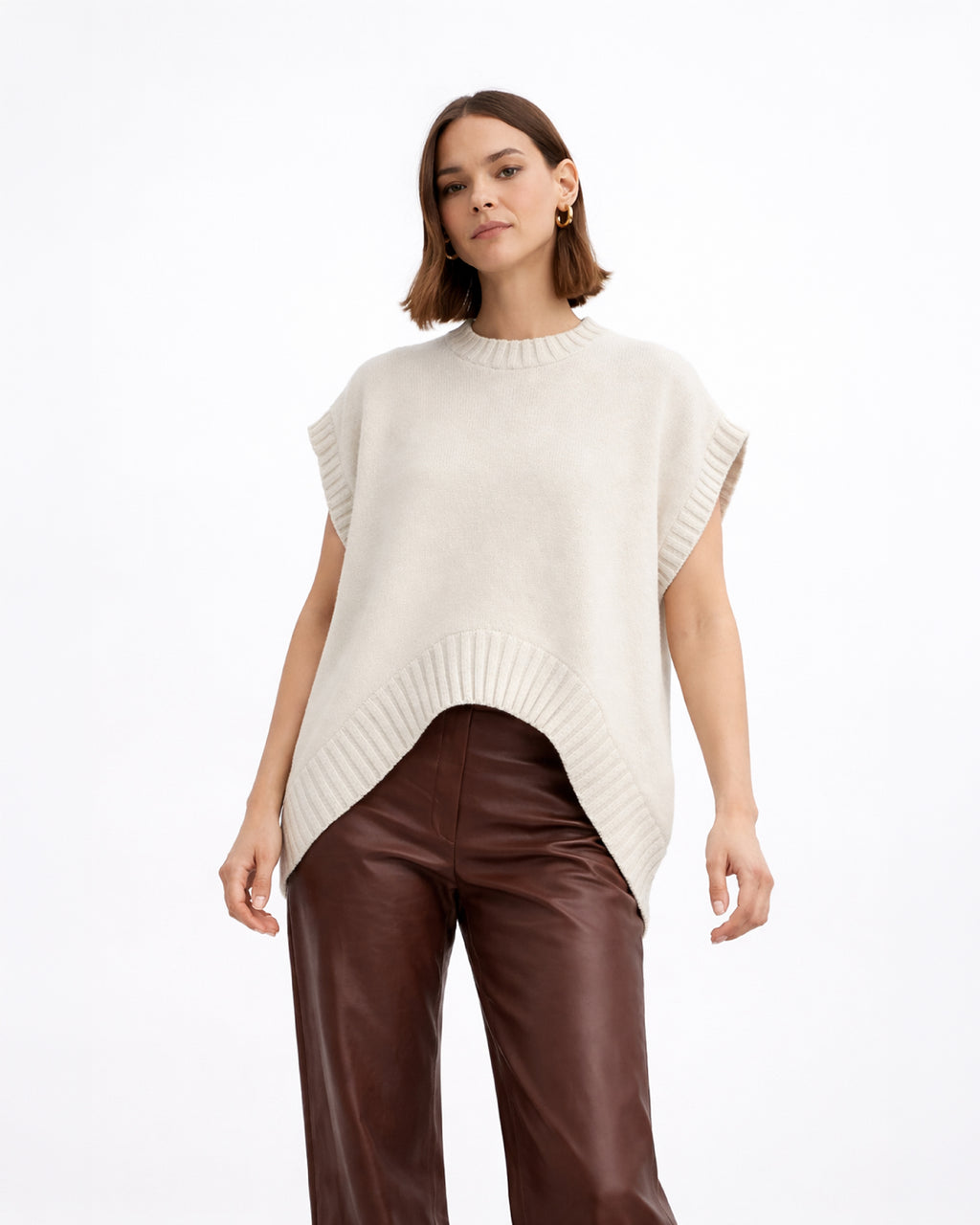Ivory Ease Knit Vest