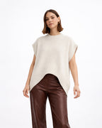 Ivory Ease Knit Vest