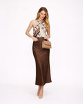 Satin Midi Skirt
